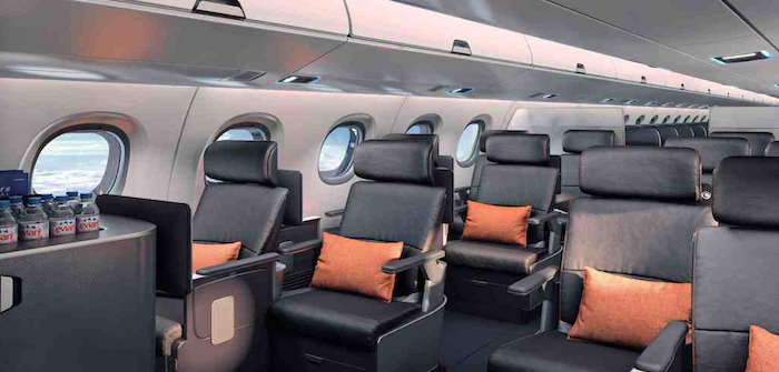 embraer e2 cabin designed by priestmangoode
