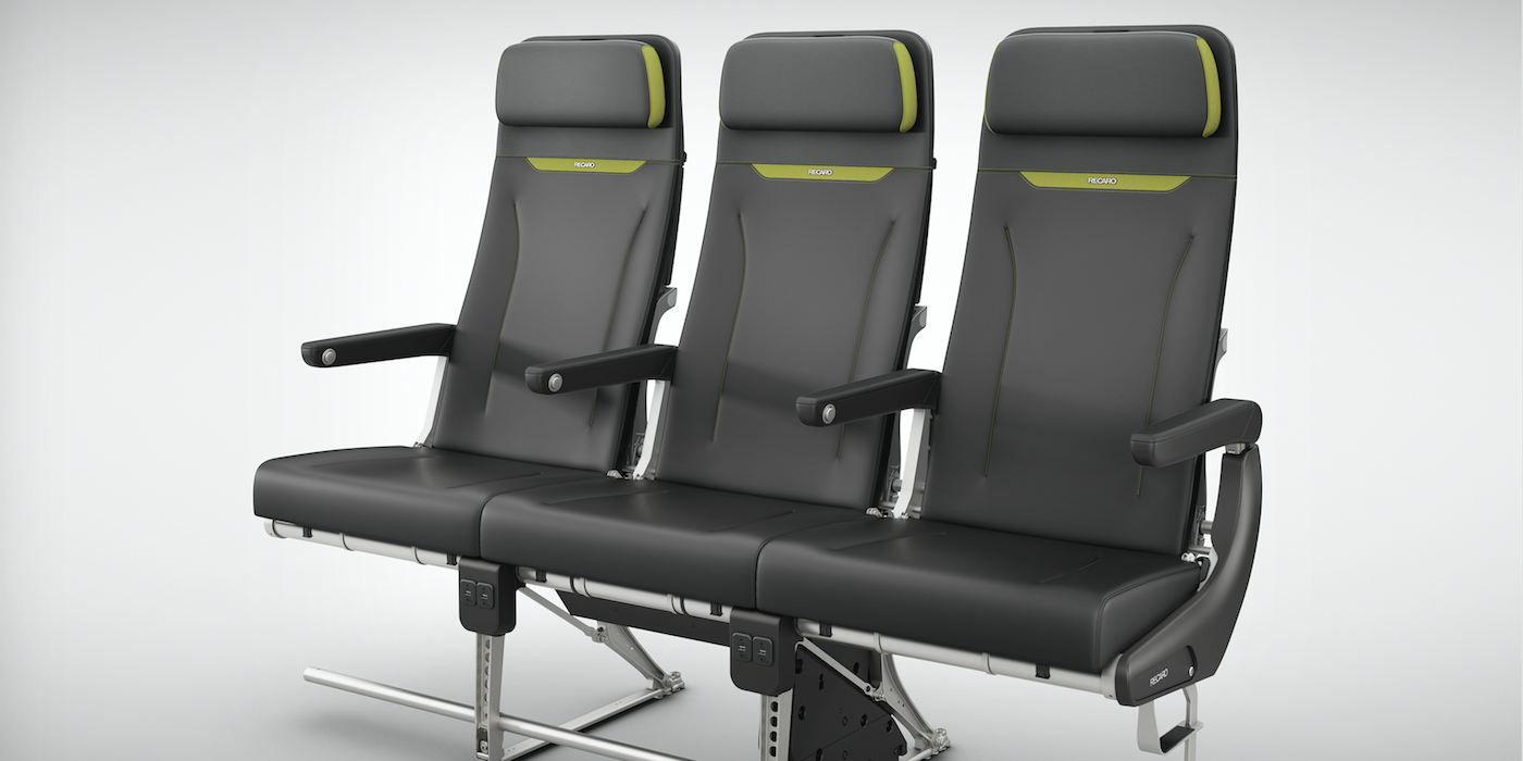 At Aircraft Interiors Expo, Recaro also unveiled the new BL3710 lightweight economy class seat
