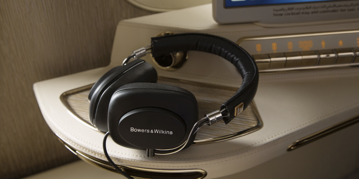Bowers & Wilkins active noise-canceling headphones for Emirates