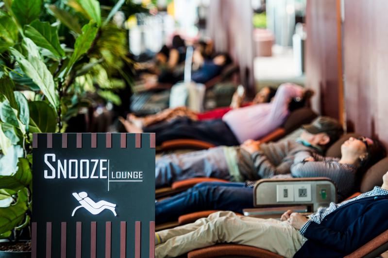 Free to use “snooze lounges”