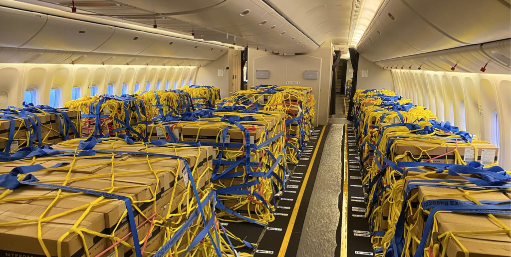 Jamco's first B777-300ER cabin cargo conversion enters ...