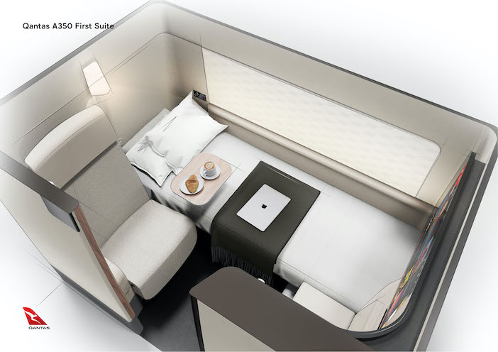 Qantas' first class suite for the A350-1000