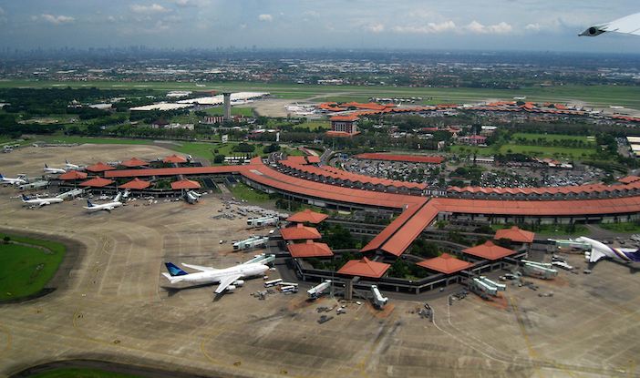 An overhead photo of Soekarno-Hatta International Airport in Jakarta